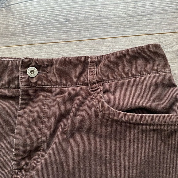 Tommy Hilfiger chocolate brown corduroy mini skirt with back slit 100% cotton - Picture 2 of 11